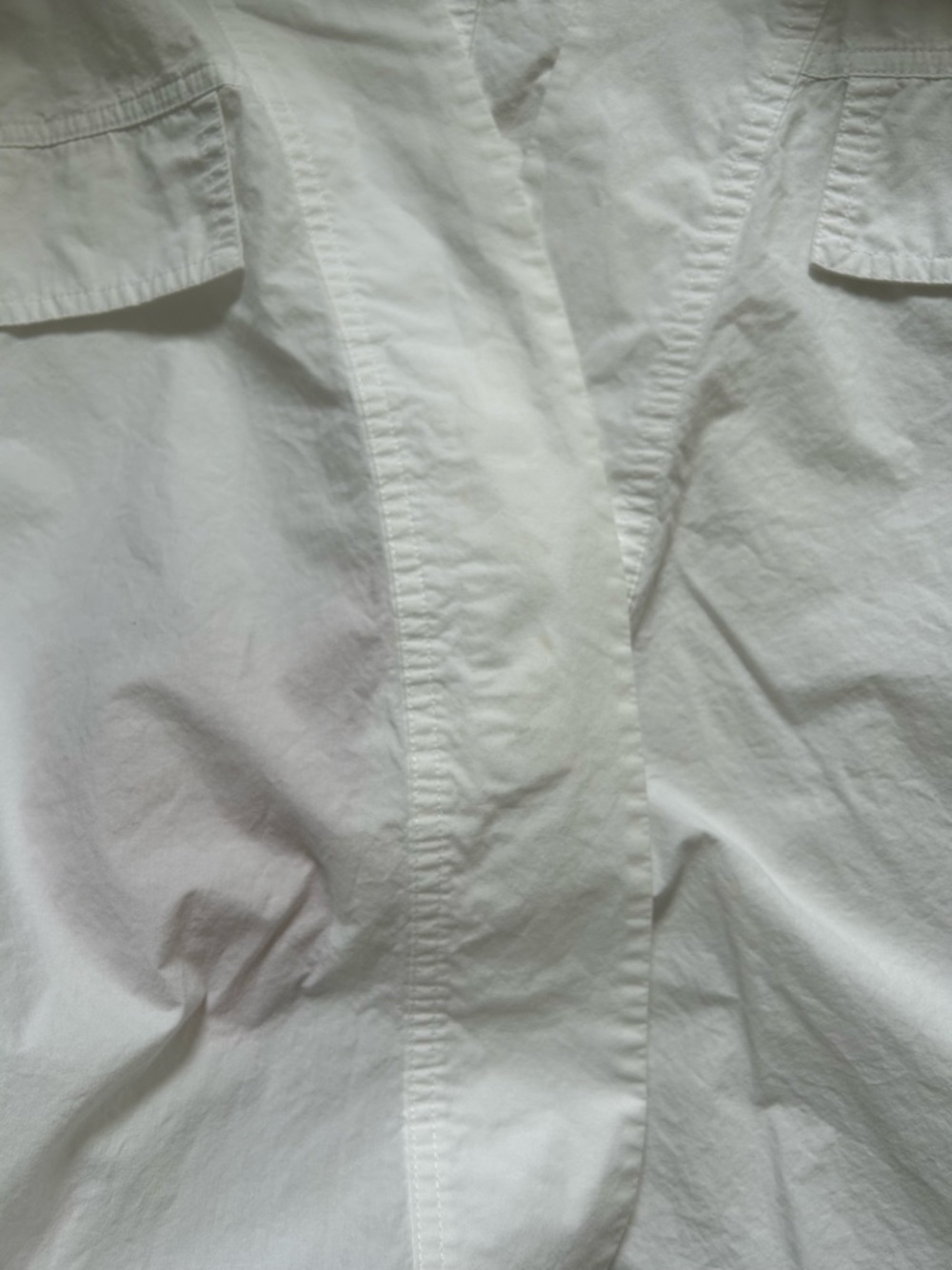 A.L.C. Oversized White Button-Down V-Neck, US0 - Picture 5 of 6